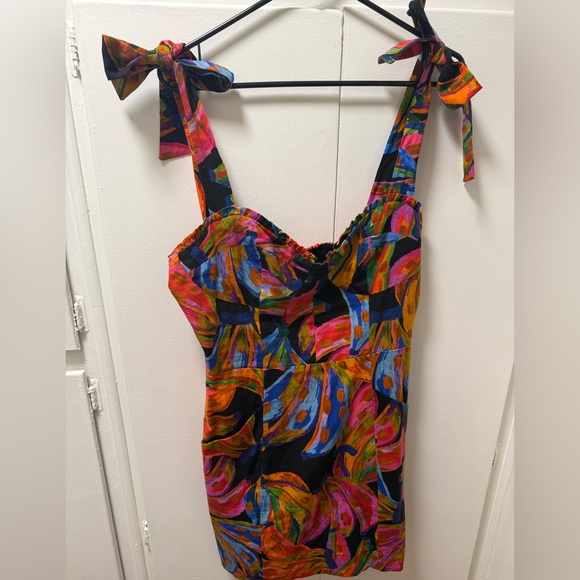 FARM Rio Colorful Banana Print Mini Dress - Picture 5 of 12